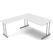 Kerkmann Büromöbelfabrik Hoekbureau Profi wit 160cm