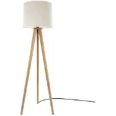 HerzBlut Vloerlamp Elli, hout licht, Woon-/ Eetkamer, Hout, Scandinavisch, vloerlamp hout