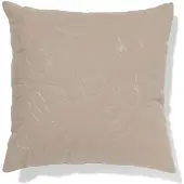 HEMA Kussen 40x40cm katoen bloemen borduursel (taupe)