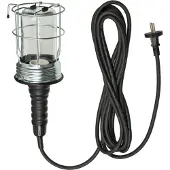 Brennenstuhl handlamp / werkplaatslamp van hard rubber met stevige beschermkorf (60 W, 136 mm diameter, 5m kabel) zwart