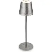 Briloner Kiki - Oplaadbare Tafellamp - dimbaar - voor binnen en buiten - in hoogte verstelbaar - warm wit licht - zilver