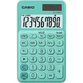 Casio SL-310UC-GN Zakrekenmachine Groen Aantal displayposities: 10 werkt op zonne-energie, werkt op batterijen (b x h x d) 70 x 8 x 118 mm