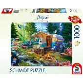 Schmidt - Legpuzzel - Met de caravan in de bergen - Jeff Haynie - 1000 stukjes - Volwassenen - vanaf 12 jaar