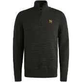 PME Legend Trui 'Pullover with half zipper' zwart