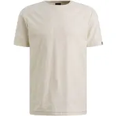PME Legend Heren Polo's & T-shirts Short Sleeve R-neck Jacquard Jersey - Creme - Maat 3XL