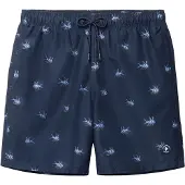 Shiwi Heren zwemshort mike 7" vis print donkerblauw