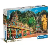 Clementoni Legpuzzel Painted Batu Caves - Puzzel 1000 Stukjes - High Quality Collection - Puzzle Compact Box - Puzzels en Legpuzzels voor Volwassenen