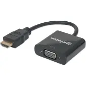 Manhattan HDMI / VGA Adapter [1x HDMI-stekker - 1x VGA-bus] Zwart