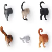 Kikkerland magnetische grappige kattenkont koelkast decoratieve magneten set van 6 nieuwigheid cadeau kattenliefhebbers