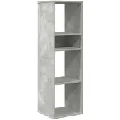 vidaXL Boekenkast 34x31x112 cm bewerkt hout betongrijs
