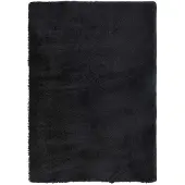 vidaXL Hoogpolig vloerkleed NAVARRA 160x230 cm polyester zwart