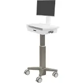 Ergotron CareFit Slim 2.0 computer trolley, met lade, voor monitoren tot 27", in hoogte verstelbaar, wit/warm grijs