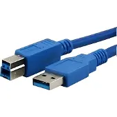 MediaRange - Câble USB - USB Type B (M) pour USB type A (M) - 3 m - bleu