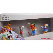 BULLYLAND 15150 – Disney 100 Jaar Verjaardagsfigurenset met Mickey Mouse, Donald Duck, Pluto en Goofy – Speciaal voor Disney-verzamelaars en jonge fans – Perfect als cadeau of taartdecoratie