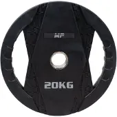 Muscle Power Olympische Halterschijf met Handgrepen - Rubber - 20 kg
