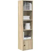 vidaXL Boekenkast 31x24x127 cm bewerkt hout sonoma eikenkleurig