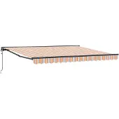 vidaXL - Zonnescherm - Frame - Blauw - en - Oranje - 400 - × - 300 - cm