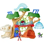 Spidey and his Amazing Friends Spidey en vrienden | Dino Webs-speelset | Inclusief web- en dinosaurusaccessoires