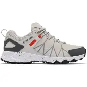 Columbia Lage schoen 'Peakfreak II' stone grey / lichtgrijs / knalrood