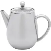 Bredemeijer - Theepot dubbelwandig Eva - 0,5 liter - Glanzend - Met theezeef
