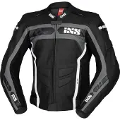 IXS Sport RS-600 1.0 Zwart Grijs Wit Leren Motorjas Maat 50