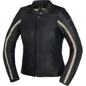 IXS Stripe dames motorjas, leer, zwart, maat 38