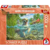 Schmidt Mark Fredrickson: Hondenliefhebber - gele Labrador op zoek naar vis (1000 stukjes)