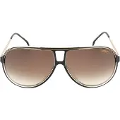 Carrera bruine gradiëntlens, zwarte detail gouden zonnebril