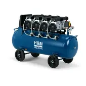 HBM olievrije stille compressor, 120 liter, 8 bar, 4 pk