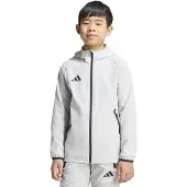 Adidas Tiro Travel Windbreaker Kids Grijs Zwart