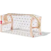 HEMA Etui 20x9x8.5cm transparant hartjes (multicolor)
