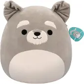 Squishmallows Shaun Schnauzer knuffel - Grijs - 40 cm