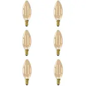 Calex Led lamp E14 | Kaars | | 6 stuks (3.5W, 250lm, 2100K, Dimbaar)
