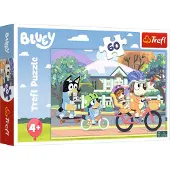 Trefl Bluey Serie – Kinderpuzzel 60 Stukjes – Lichtreflecterend Papier – Heldere Kleuren – Eco-Materialen