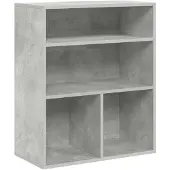 vidaXL Boekenkast 60x30x71,5 cm bewerkt hout betongrijs