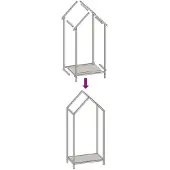 vidaXL Brandhoutrek 40x25x90 cm koudgewalst staal wit