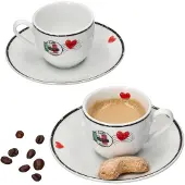 Ritzenhoff & Breker 2x espressokop met 2x schotel Caffee Amore voor 2 personen - 412840