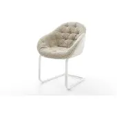 DELIFE Sledemodel Gaio-Flex geweven stof beige sledemodel vlak wit