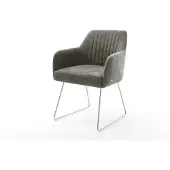 DELIFE Eetkamerstoel Greg-Flex bouclé zacht mud slipframe roestvrij staal pocketveer kern