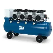 HBM stille compressor, 8PK, 200 liter