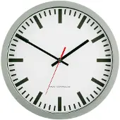 Eurotime Tijdsein gestuurde Stationsklok, zlverkleur