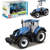 Bburago Tracteur New Holland 1/32 Collection Ferme Bleu et Noir