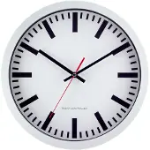 Eurotime Tijdsein gestuurde Stationsklok, wit
