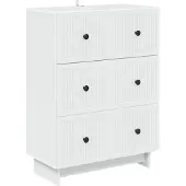 vidaXL Ladekast Wit 66 x 34,5 x 90 cm Bewerkt hout