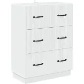 vidaXL Ladekast Wit 66 x 34,5 x 87 cm Bewerkt hout