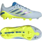 Adidas Predator League Gras Voetbalschoenen (FG) Kids Lichtblauw Blauw Geel