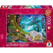 Schmidt - Legpuzzel - Waar eenhoorn en elf elkaar welterusten zeggen - 1000 stukjes - Volwassenen - vanaf 12 jaar