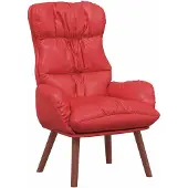 vidaXL Fauteuil Rood 69 x 74 x 93 cm Kunstleer