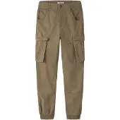 Name it Broek 'Bamgo' lichtbruin / antraciet / wit