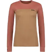 Mons Royale Yotei Merino, thermoshirt, dames, pink/bruin